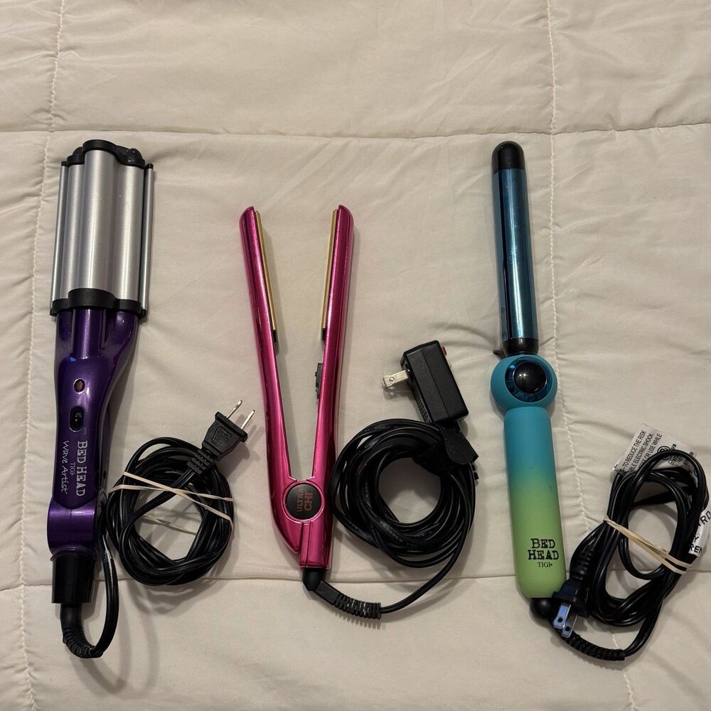 Lot Ultra Chi Hair Straightener 1" Flat Iron Bed Head Wave Artist & Styling Wand